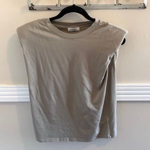 Army green shoulder pad tank